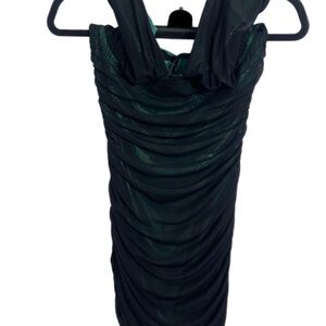 Elegant Black and Green Dress